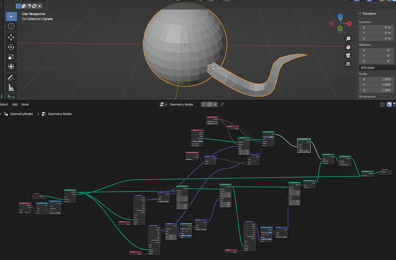 Extrude Face Along Curve With Geometry Nodes Modeling Blender