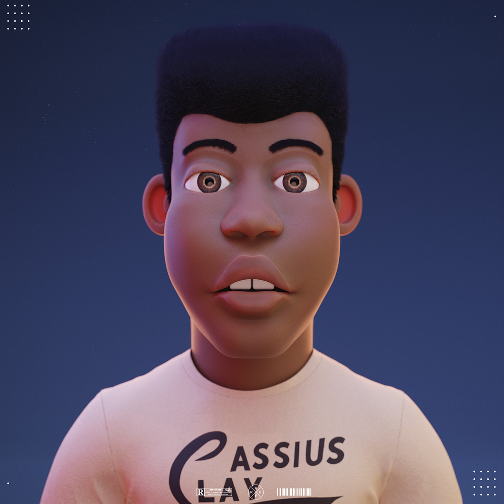 Cassius Clay Muhammad Ali In Nomad Sculpt And Blender With Time Lapse