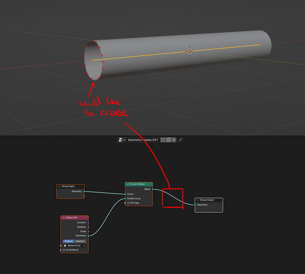 Crease Edges Using Geometry Nodes Modeling Blender Artists Community