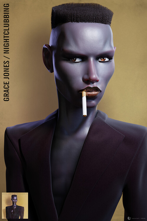 Grace Jones Portrait Finished Projects Blender Artists Community