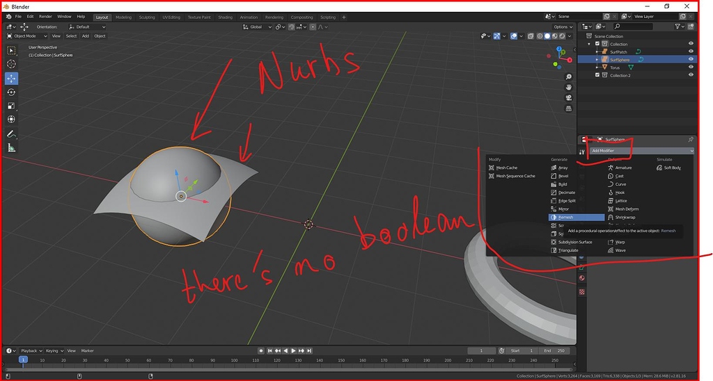 Where Can I Find Boolean Feature In Modifier For NURBS Modeling