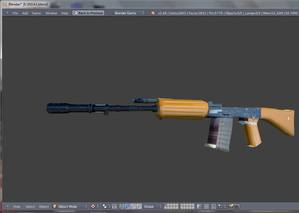 Insas 3d Low Poly Model For An Fps Focused Critiques Blender