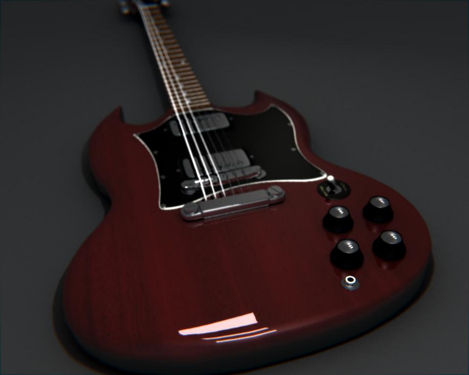 Blender Internal Guitar For Animation Works In Progress Blender