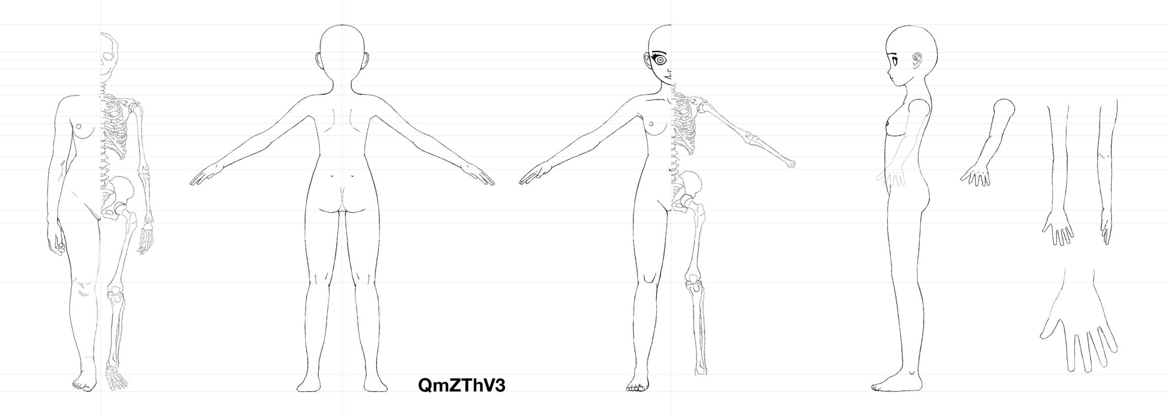 Qmzthv Female Base Manga Stylised Works In Progress Blender