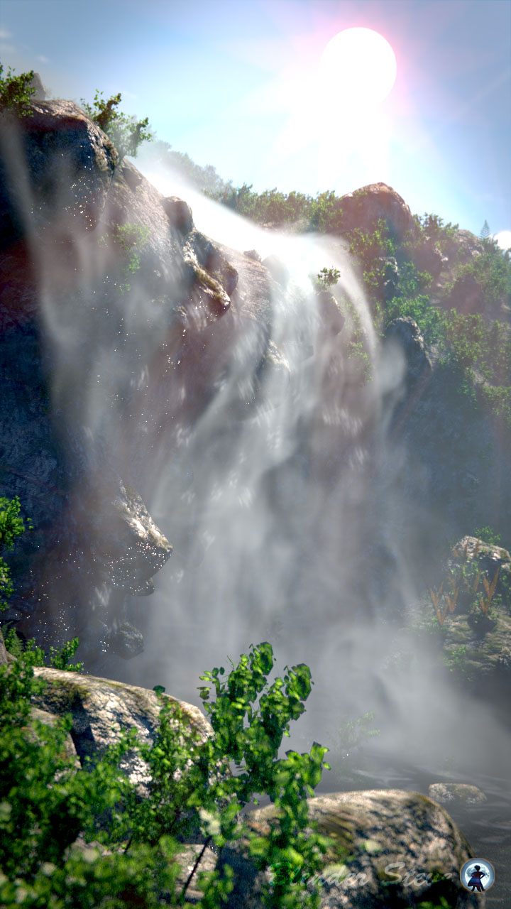 Waterfalls Updated Finished Projects Blender Artists Community