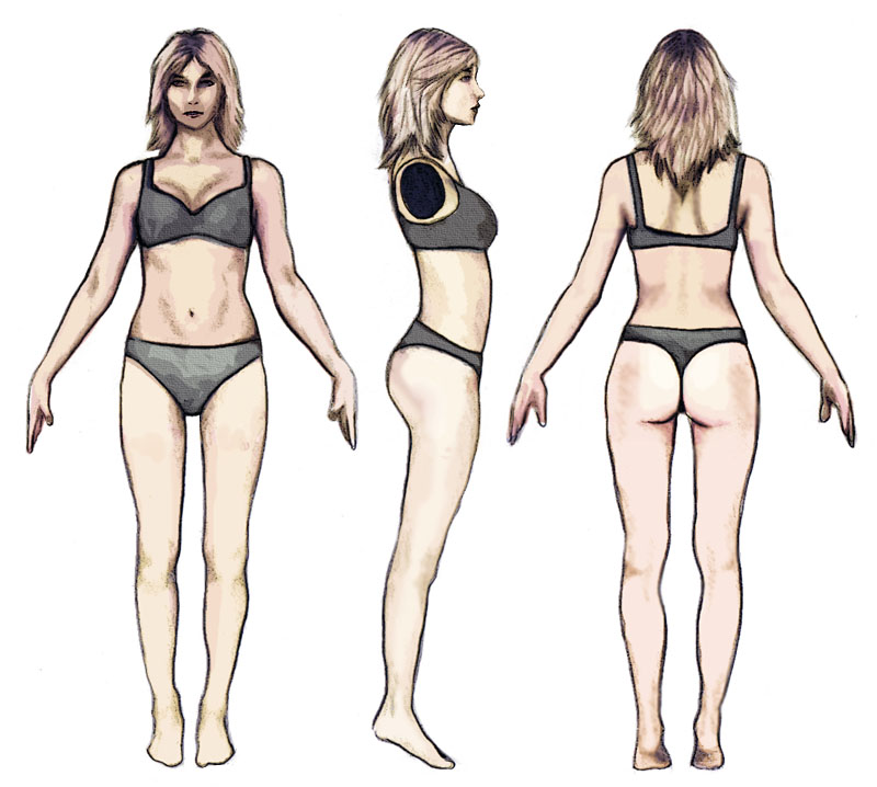Сексуальная милашка Kalena показывает тело в разных ракурсах