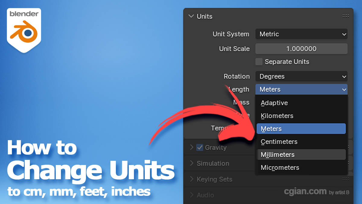 How to change units in Blender - Tutorials, Tips and Tricks - Blender  Artists Community