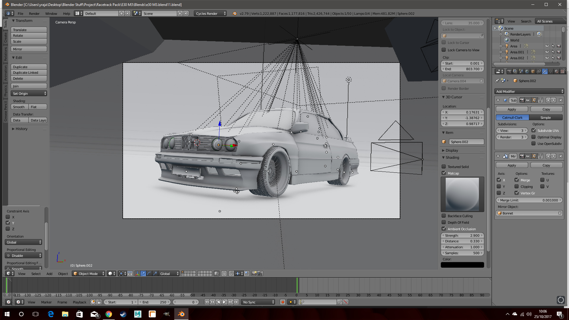 Car in blender