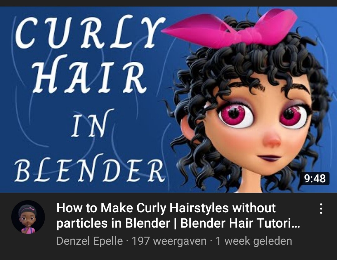 Making curly hair: spiral dissappeared - Modeling - Blender Artists  Community