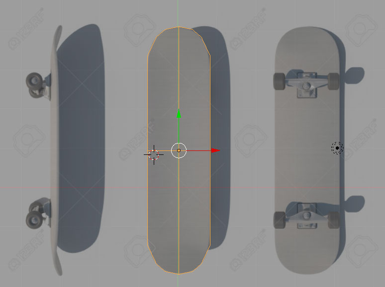 stok Melodieus Intimidatie Need tip on making a tail/nose on a skateboard - Modeling - Blender Artists  Community