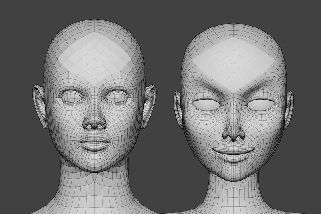 What are the downsides to using face topology like this, where quads go  across the symmetry line? - Modeling - Blender Artists Community