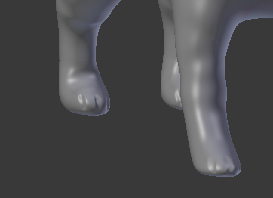 What is the best way to go about modeling a dog paw  display picture 1