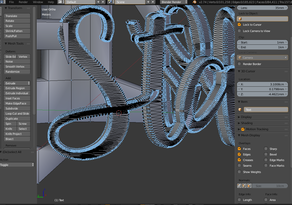 convert text to mesh - Modeling - Blender Artists Community