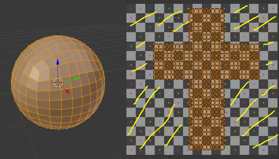 What Is The Best Way To Unwrap A Round Cube For A 512x512 Pixel Texture Size Materials And Textures Blender Artists Community