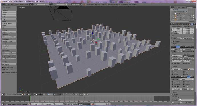 using a particle system to build a city - Particles and Physics ...