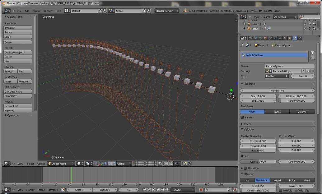 Array Modifier on a Group? - Basics & Interface - Blender Artists Community