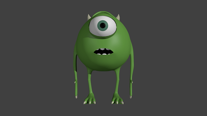 Mike Wazowski (Monsters Inc.) - Works in Progress - Blender Artists ...