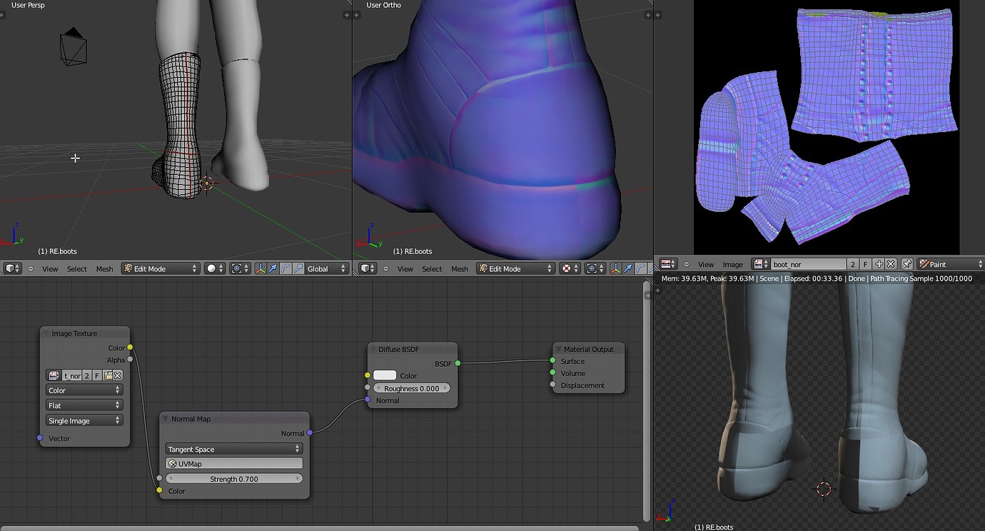 Cycles Normal Mapping - Inconsistent Tangent At UV Seam - Materials And ...