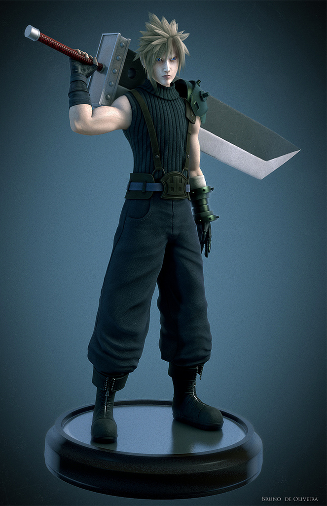 Cloud Strife Model Finished Projects Blender Artists Community 