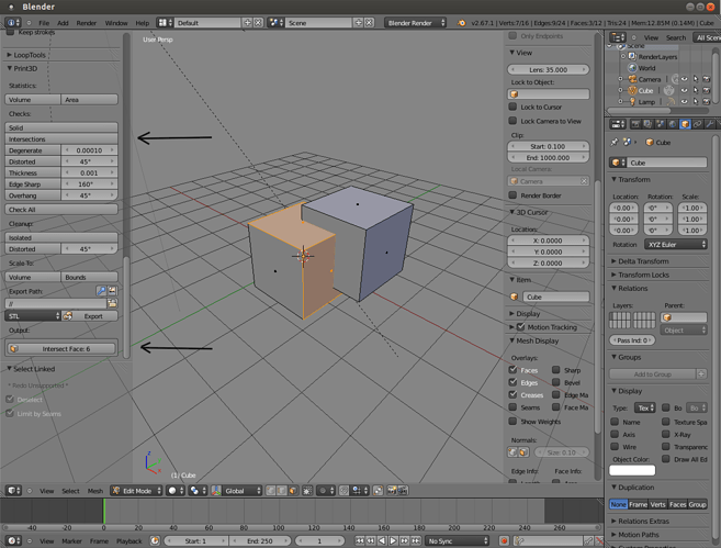 Is it possible to select the faces of intersecting objects? - Modeling ...