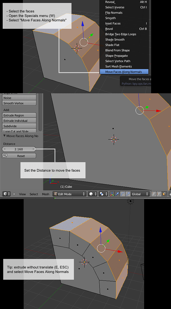 Add-on: Move faces along normals - Released Scripts and Themes ...