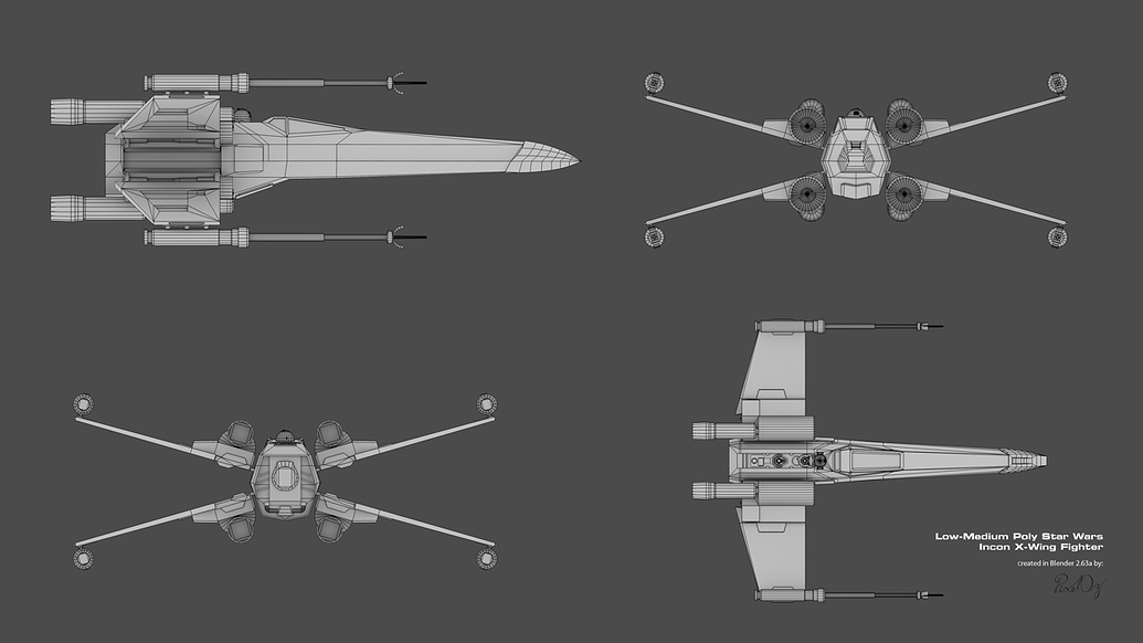 X wing чертеж