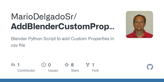 Python Script and Blender Add-on to Add Custom Properties Stored in CSV ...