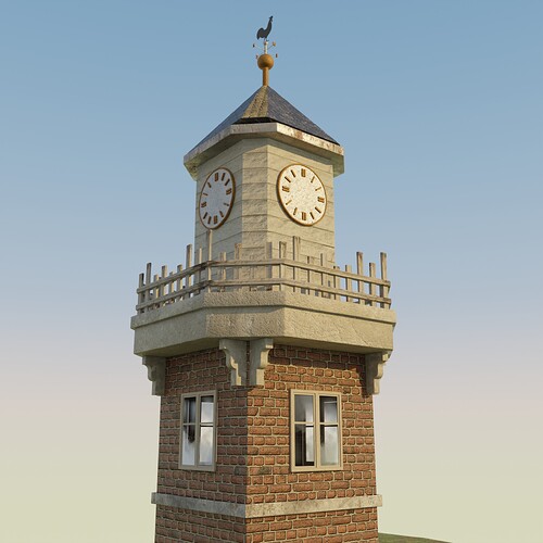 Clock Tower Render 3