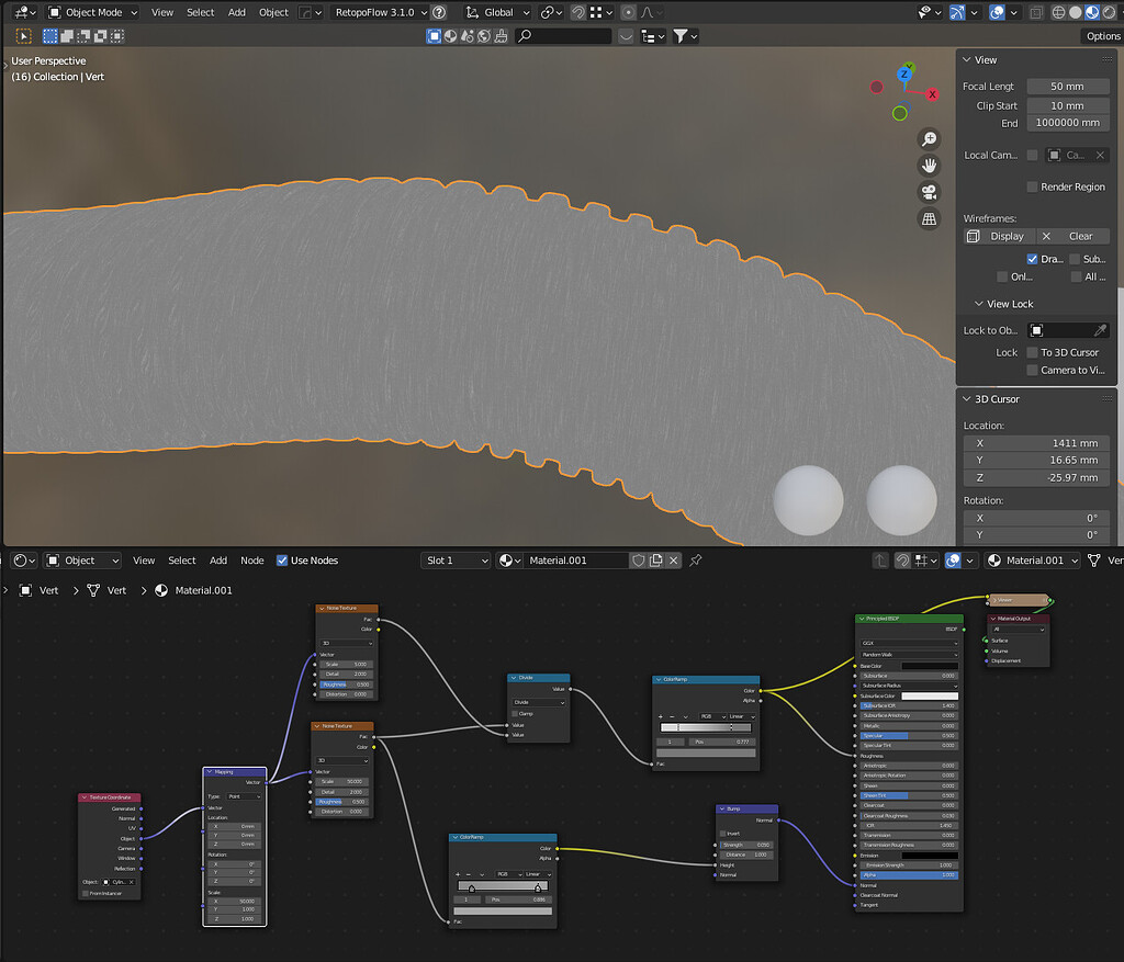 Node set up for mapping to follow curve modifier - Materials and ...