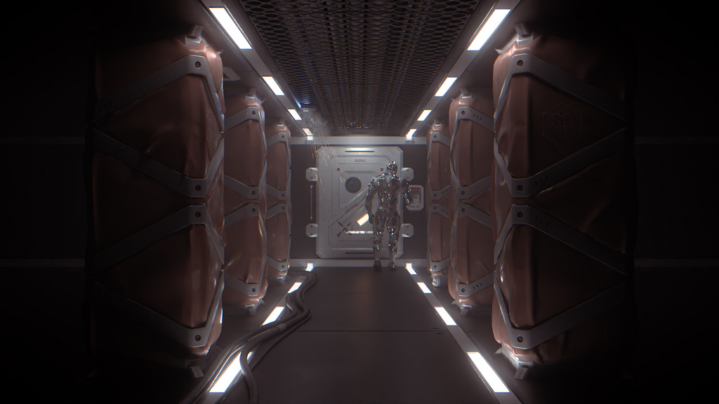 Sci-fi corridor - Finished Projects - Blender Artists Community