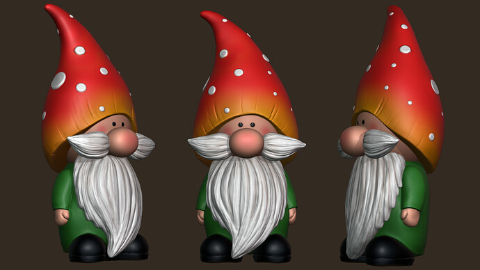 Cute Garden Gnome Character Sculpt 11
