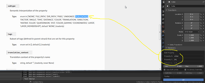 Blender - how to make a slider custom property (from custom property ...