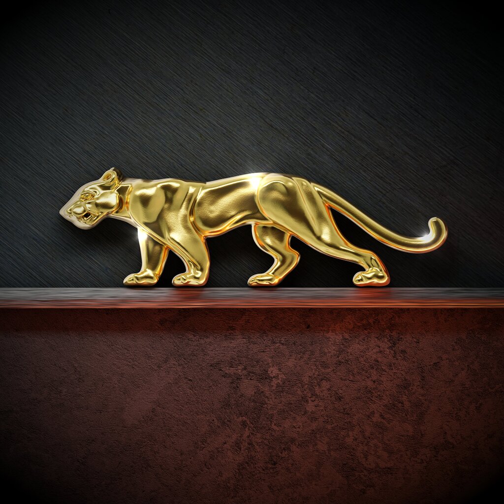 Stylized gold panther Finished Projects Blender Artists Community