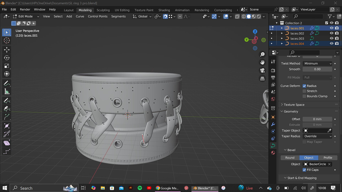 Bezier curve moving together help - Modeling - Blender Artists Community