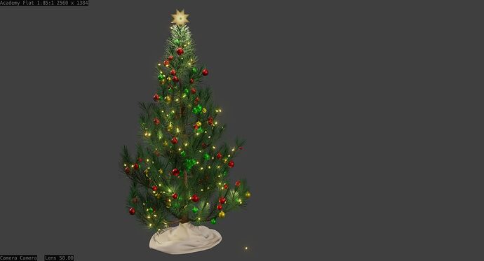 Tree-rendered-lights-render-on
