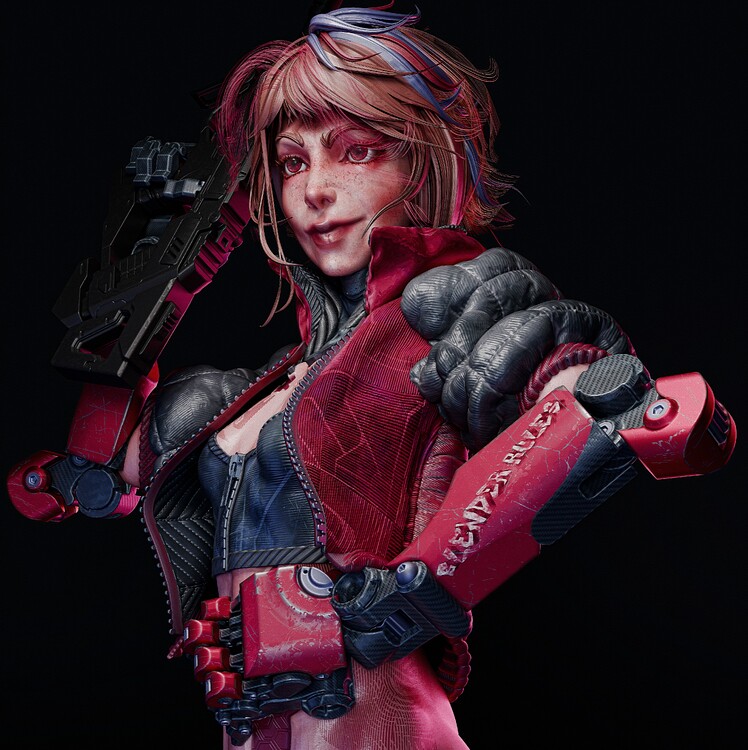 Handless Drawing Handless Girl - Finished Projects - Blender Artists Community