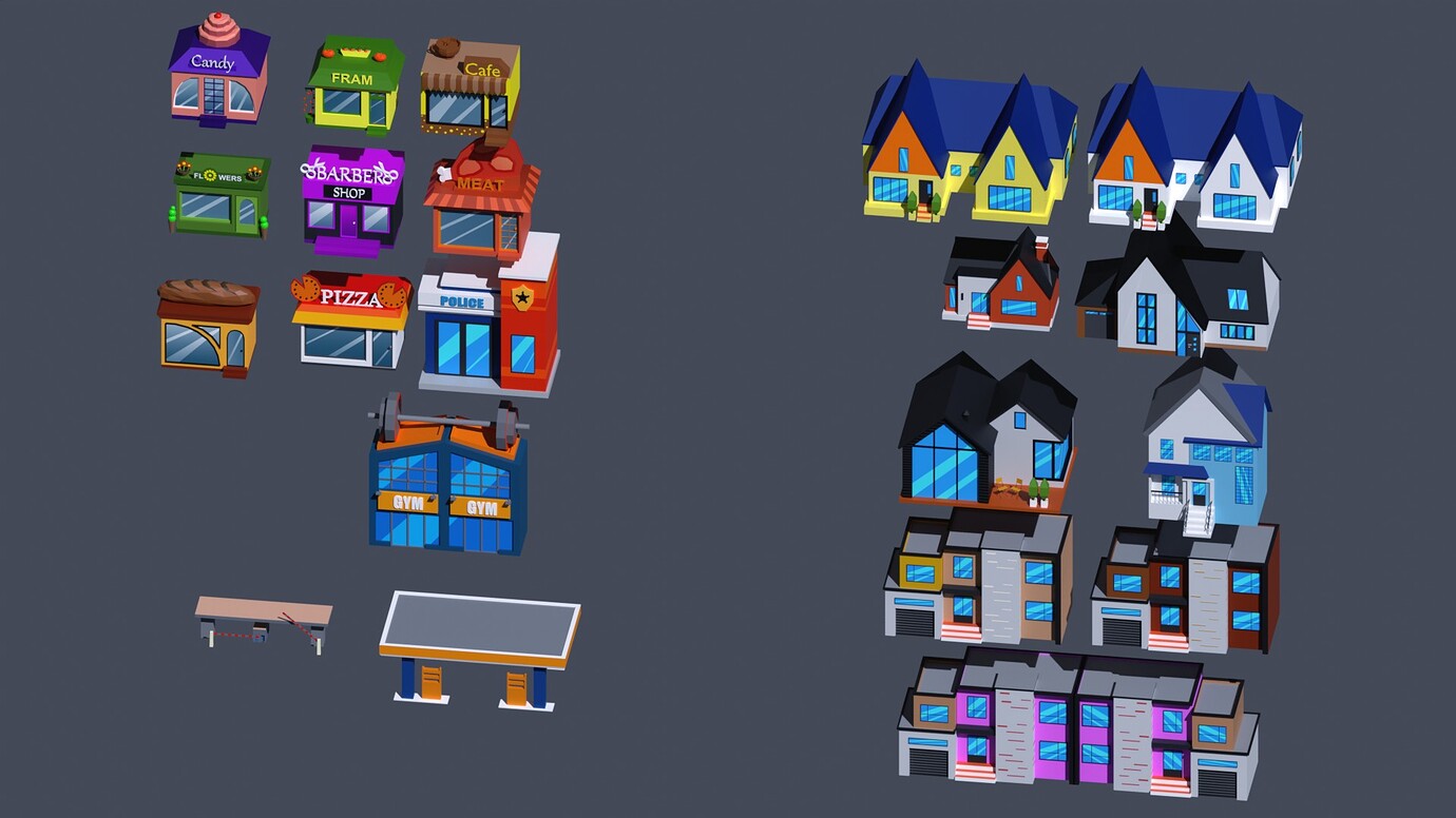 Low Poly City Pack V1.1 - Finished Projects - Blender Artists Community