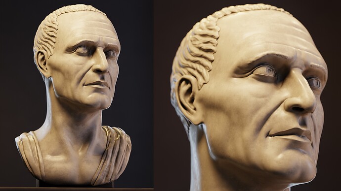 Roman Bust Statue Sculpt 18