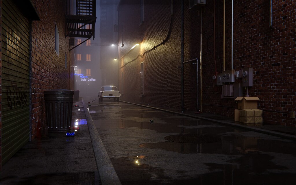 Anime Tokyo alleyway by sauronct on DeviantArt