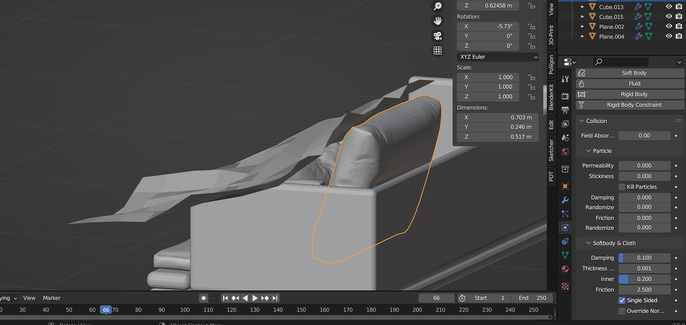 Collision issue for cloth simulation - Particles and Physics ...