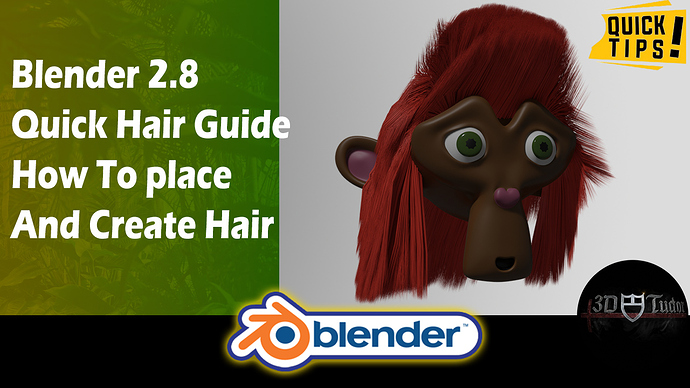 Blender 2.8 Quick Tip Creating And Placing Hair