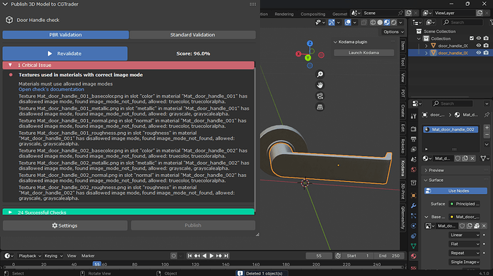 Older project that had 100% score there before now showing color mode errors