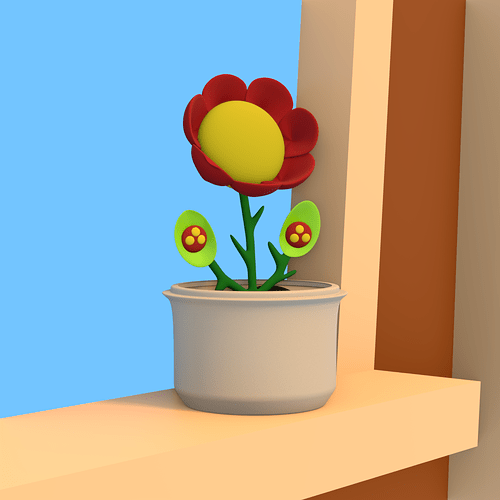 Flower in a pot