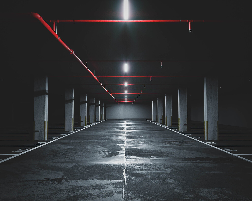 Underground Parking Lot Finished Projects Blender Artists Community 7005