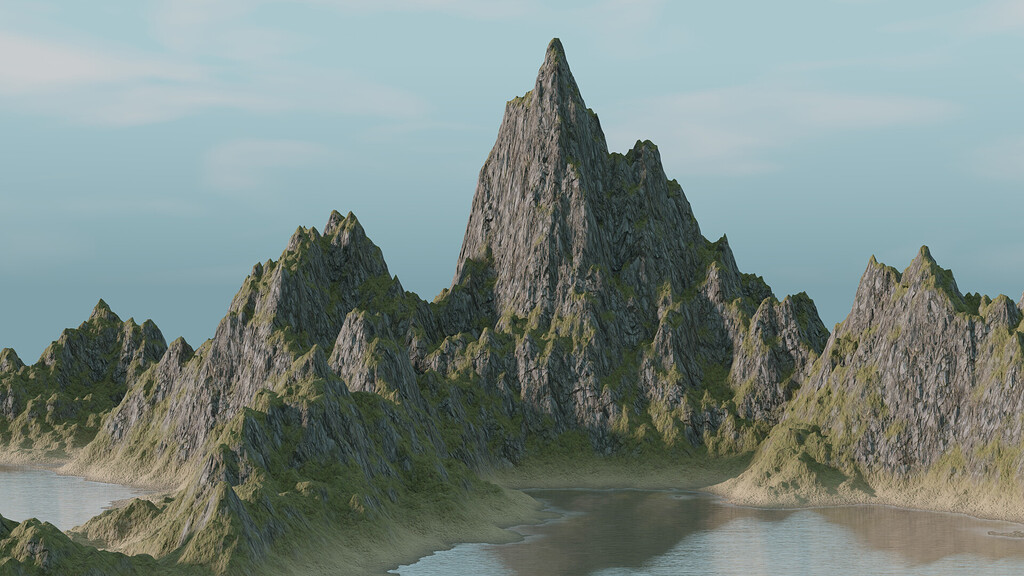 Mountain scene - Finished Projects - Blender Artists Community