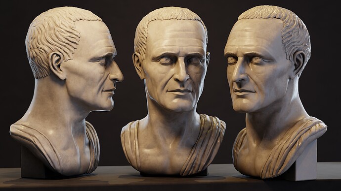 Roman Bust Statue Sculpt 8