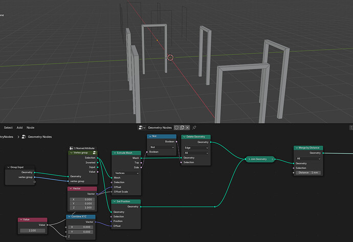 Procedure doors on one plane - Modeling - Blender Artists Community