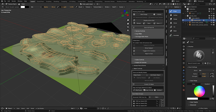 d2p_4 layer head model canvas view2