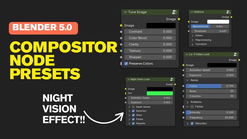 Blender 5.0: Faster Compositing with Essential Node Preset Assets ...