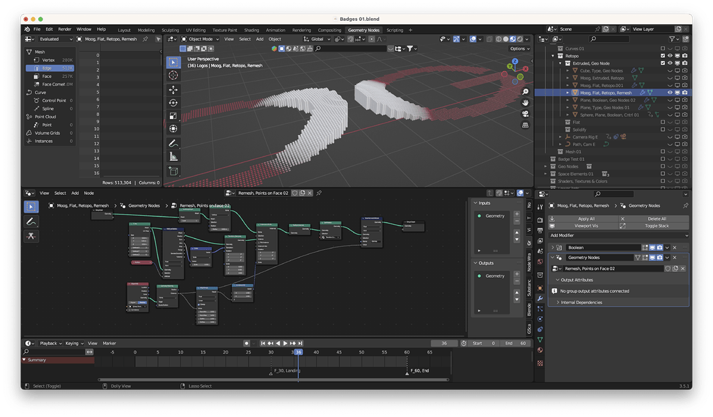 Geometry Nodes within Logo - Animation and Rigging - Blender Artists ...